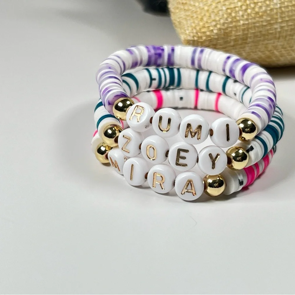 K-pop Colorful Beaded Kids Bracelets Set